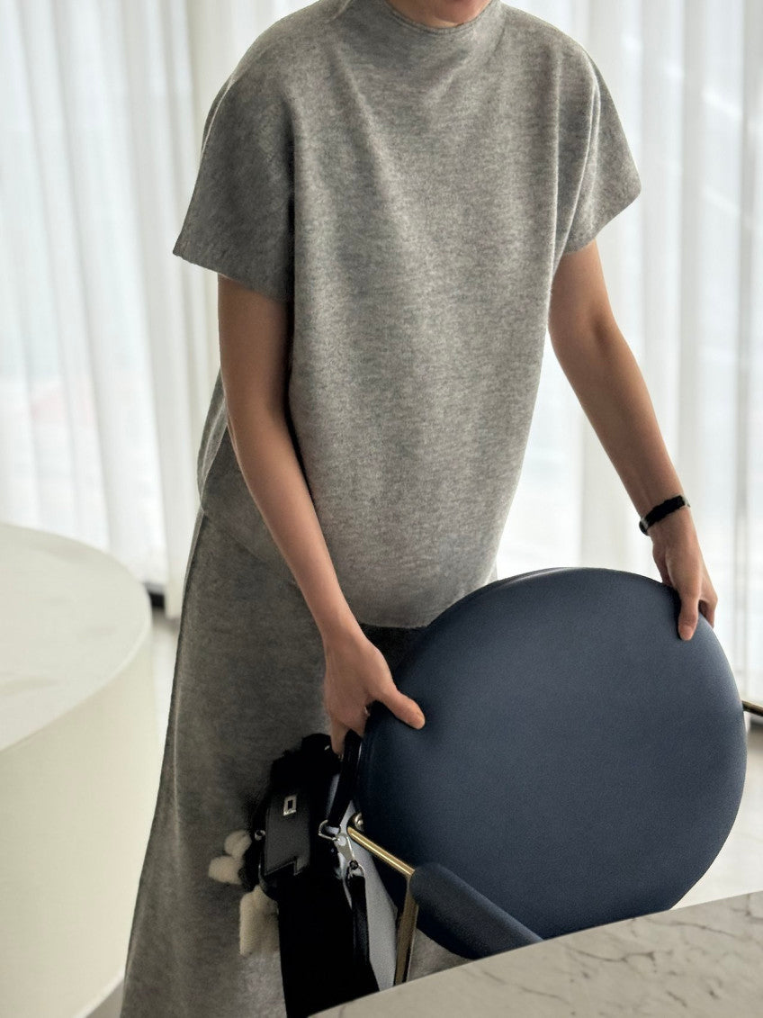 ✨ [PREMIUM LINE] 미네르바 홀가먼트 사이드 슬릿 모크넥 탑 | Minerva Wholegarment Side Slit Mock Neck Top