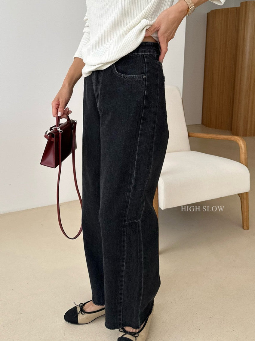 👖 카인드 굿럭 먹청 데님 | Kind Good Luck Washed Black Denim
