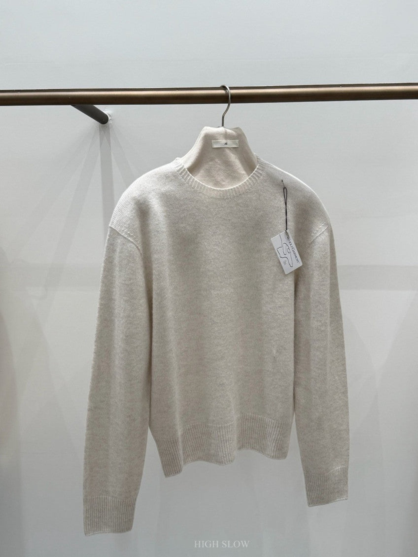 🧶 [프리미엄 라인] 슈퍼파인 메리노울 100% 홀가먼트 루즈핏 니트 | Premium Superfine Merino Wool Wholegarment Knit