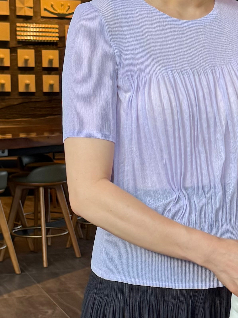 ✨🌿 ❄️셔링 쿨 플리츠 탑 블라우스 │ Shirring Cool Pleats Top Blouse │ Ultra-Light Summer Pleats Tee