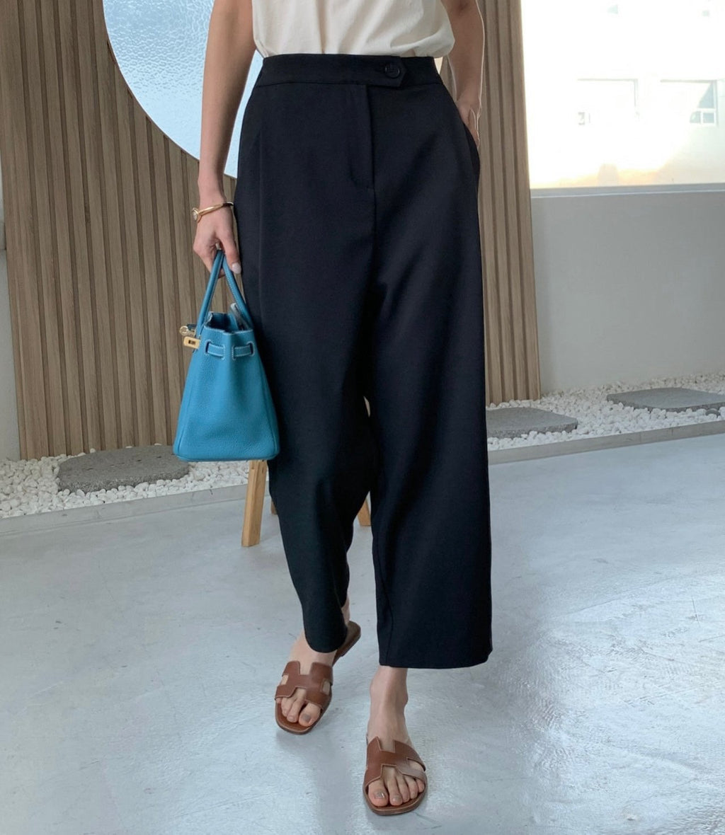 🤎 [국내생산·뒷밴딩] 럭키룸 발란 오비스포 핀턱 팬츠 | Lucky Room Banded Pleated Pants