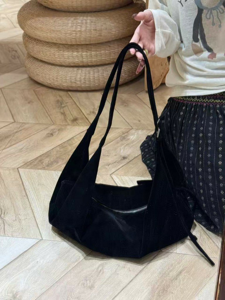 👜 [7컬러 가을 벨벳] 소프트 드레이프 빅 숄더 & 크로스백 | Crepey Velvet Soft Drape Shoulder & Crossbody Bag