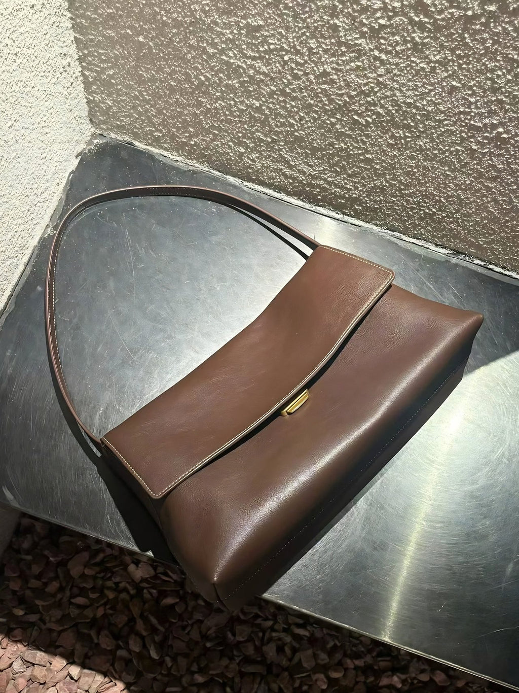 ✨🖤 뉴요커 첼시 프리미엄 소가죽 숄더백 | Premium Leather Shoulder Bag | 뉴욕 감성 셀럽백 🤎👜