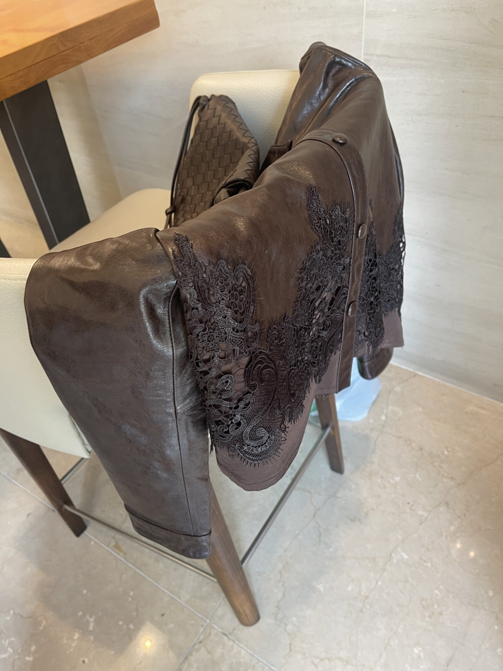 [프리미엄 고가 라인]🖤 청담동 며느리룩[PREMIUM] 100% 리얼 양가죽 레이스 셔츠 자켓 | Premium Lambskin Lace Shirt Jacket