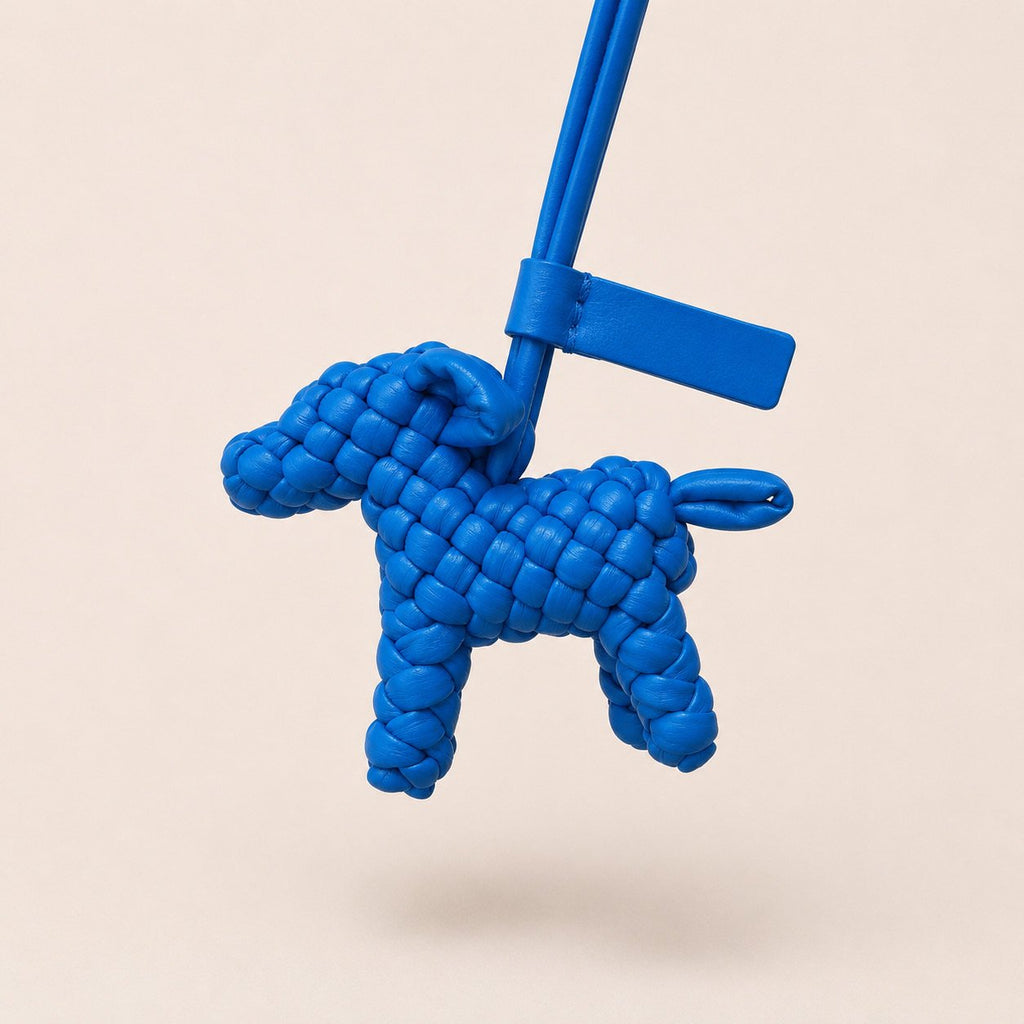 🐶 [보테 스타일·위빙] 위빙 도그 백참 | Woven Dog Bag Charm PU