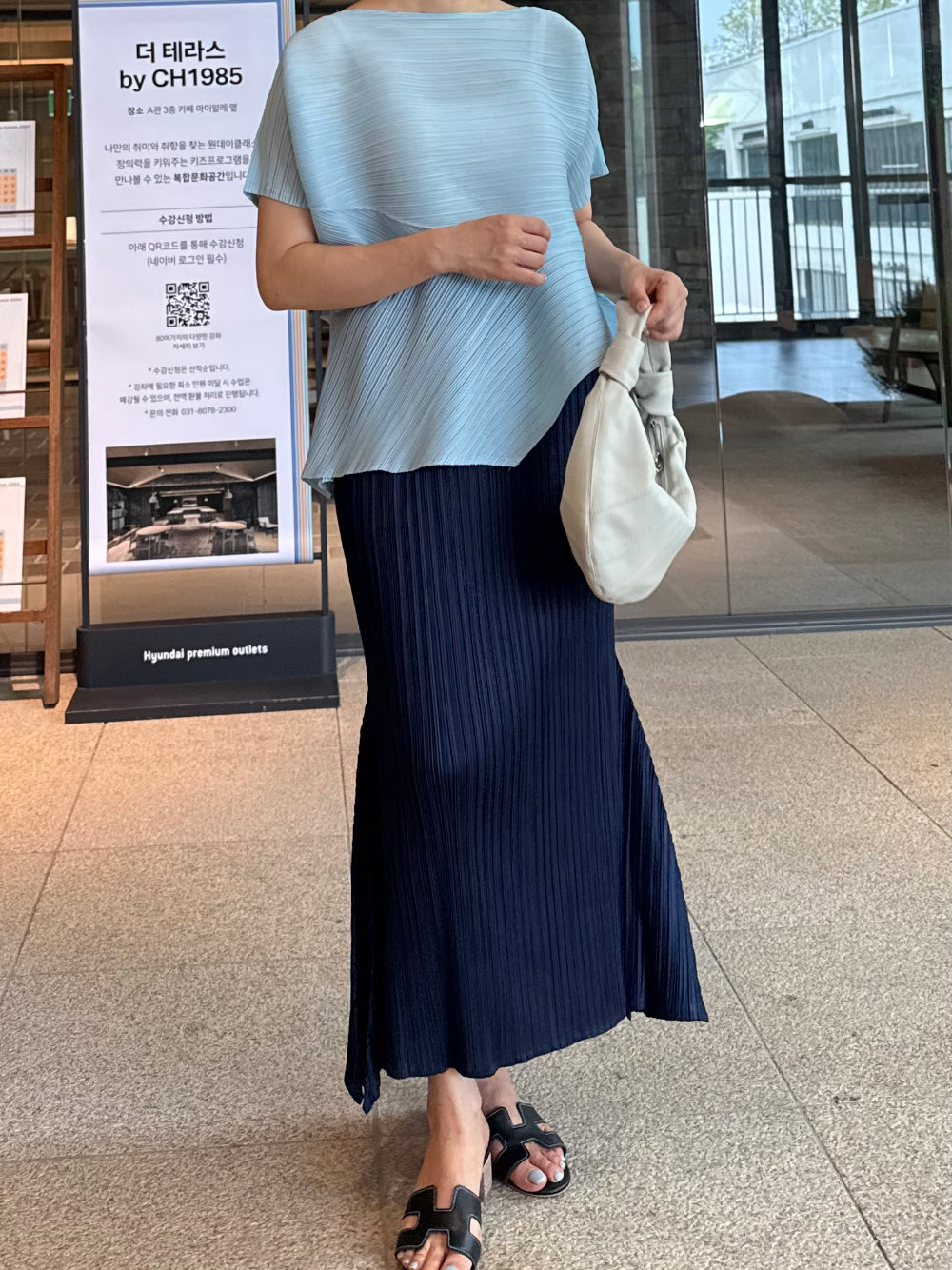 ✨ 머메이드 플리츠 롱 스커트 │ 프리미엄 플리츠 · 슬림핏 보정 · 사이드 플레어 디테일 · 전체 밴딩 · 우아한 실루엣 · 데일리룩 · 모임룩 · 교회룩 추천 │ Mermaid Pleated Long Skirt