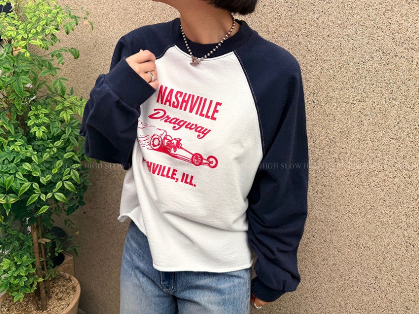 🤍 [빈티지 워싱] 내슈빌 나그랑 긴팔 티셔츠 | Nashville Vintage Raglan Tee