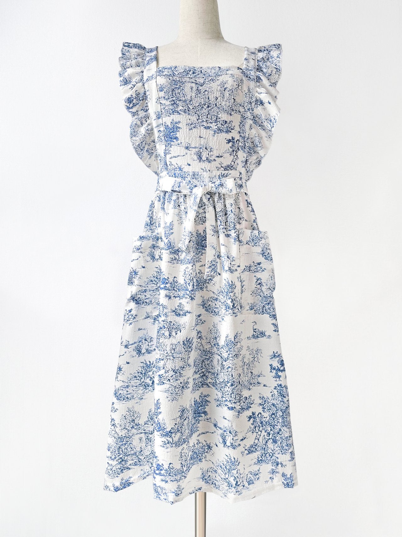 [🌸하늘하늘 여리여리 앞치마🪻] 프렌치 무드 뜨왈 프릴 앞치마 에이프런 French Mood Frill Apron