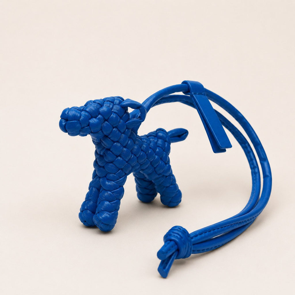 🐶 [보테 스타일·위빙] 위빙 도그 백참 | Woven Dog Bag Charm PU