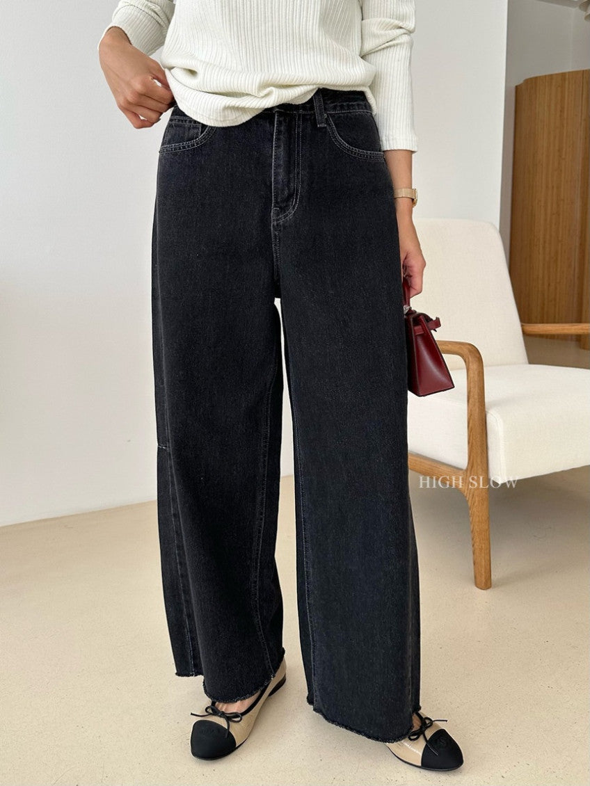 👖 카인드 굿럭 먹청 데님 | Kind Good Luck Washed Black Denim
