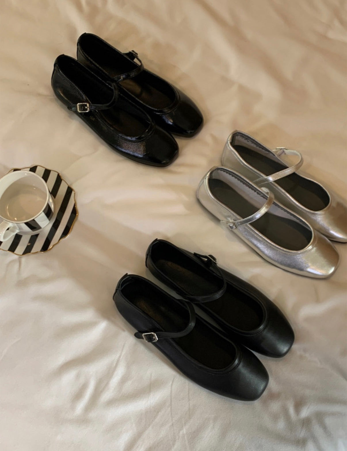 ✨[225-255]👠메리제인 슈즈🩷 봄여름 데일리 프리미엄 부들부들 양가죽 메리제인 플랫슈즈✨ 여성 양가죽 메리제인 플랫 Mary Jane Lambskin Flat Shoes✨