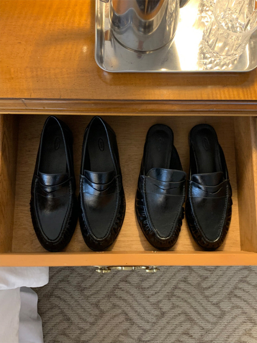 👞 [가을 클래식] 소프트 셔링 디테일 투웨이 페니 로퍼 & 블로퍼 | Shirred Classic 2-Way Loafer & Mule