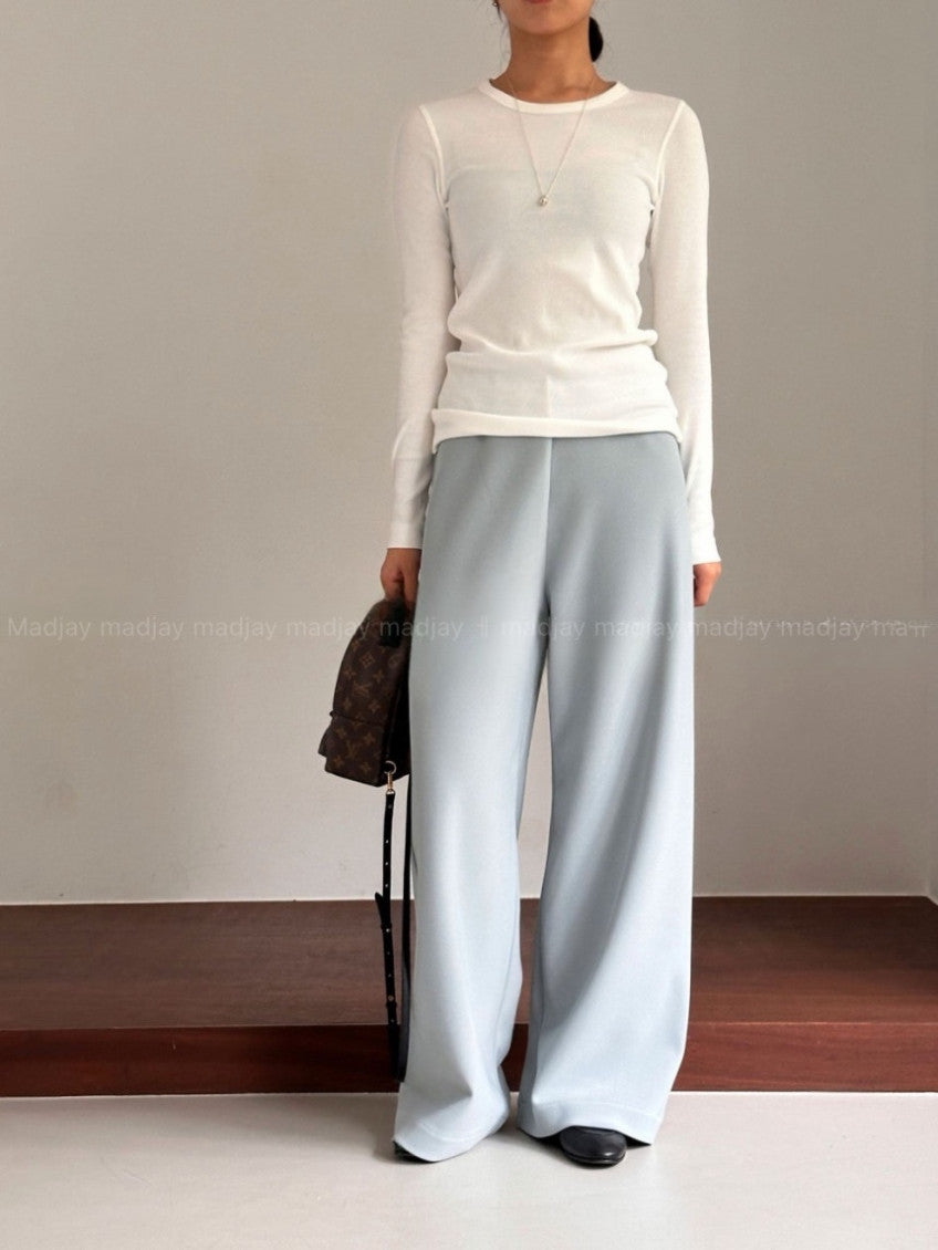 ✨ [미친스판 55-88 모두가능] [제이말로] 히든 밴딩 크레이프 와이드 슬랙스 | Hidden Banding Crepe Wide Pants
