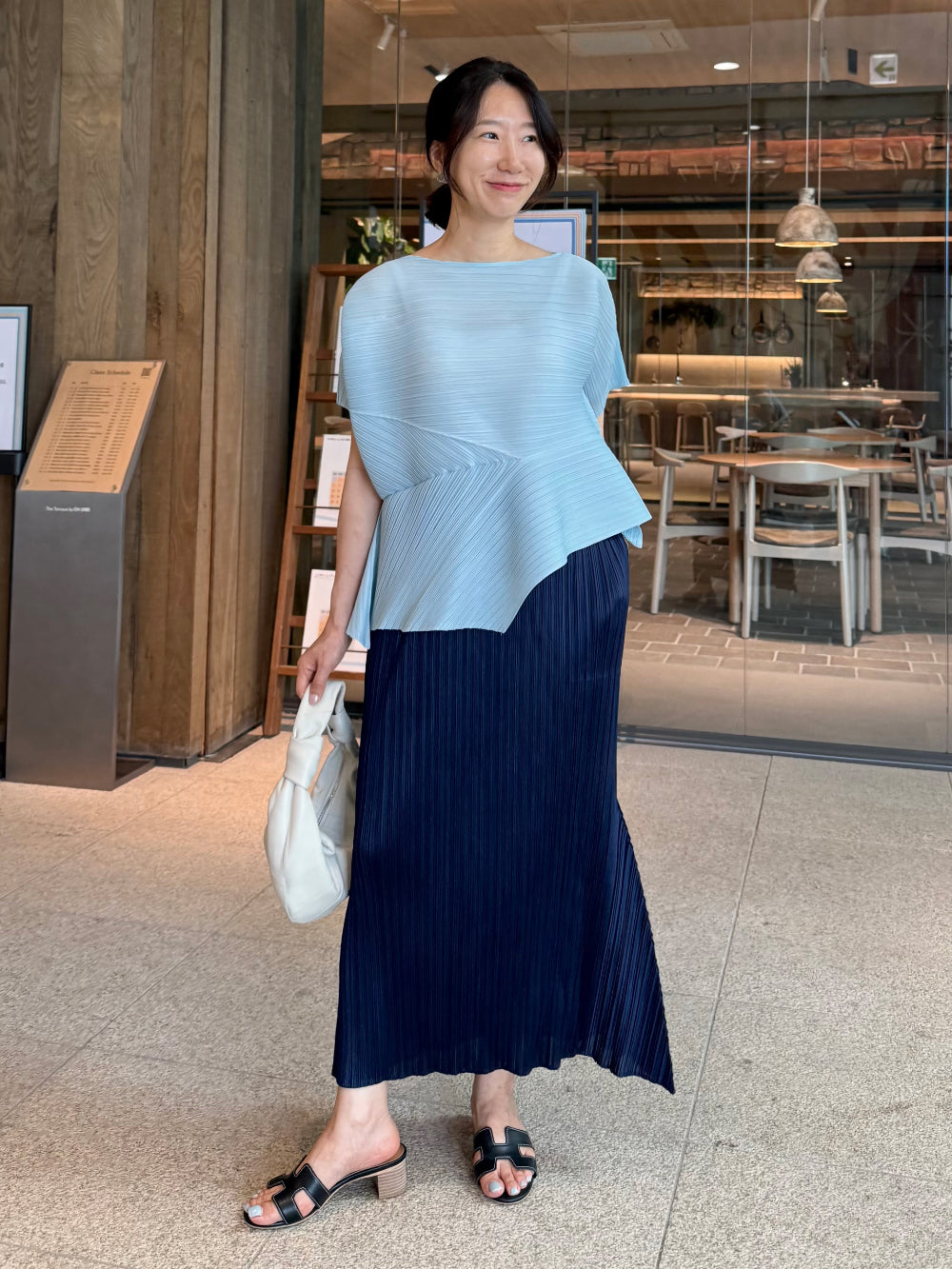 ✨ 머메이드 플리츠 롱 스커트 │ 프리미엄 플리츠 · 슬림핏 보정 · 사이드 플레어 디테일 · 전체 밴딩 · 우아한 실루엣 · 데일리룩 · 모임룩 · 교회룩 추천 │ Mermaid Pleated Long Skirt
