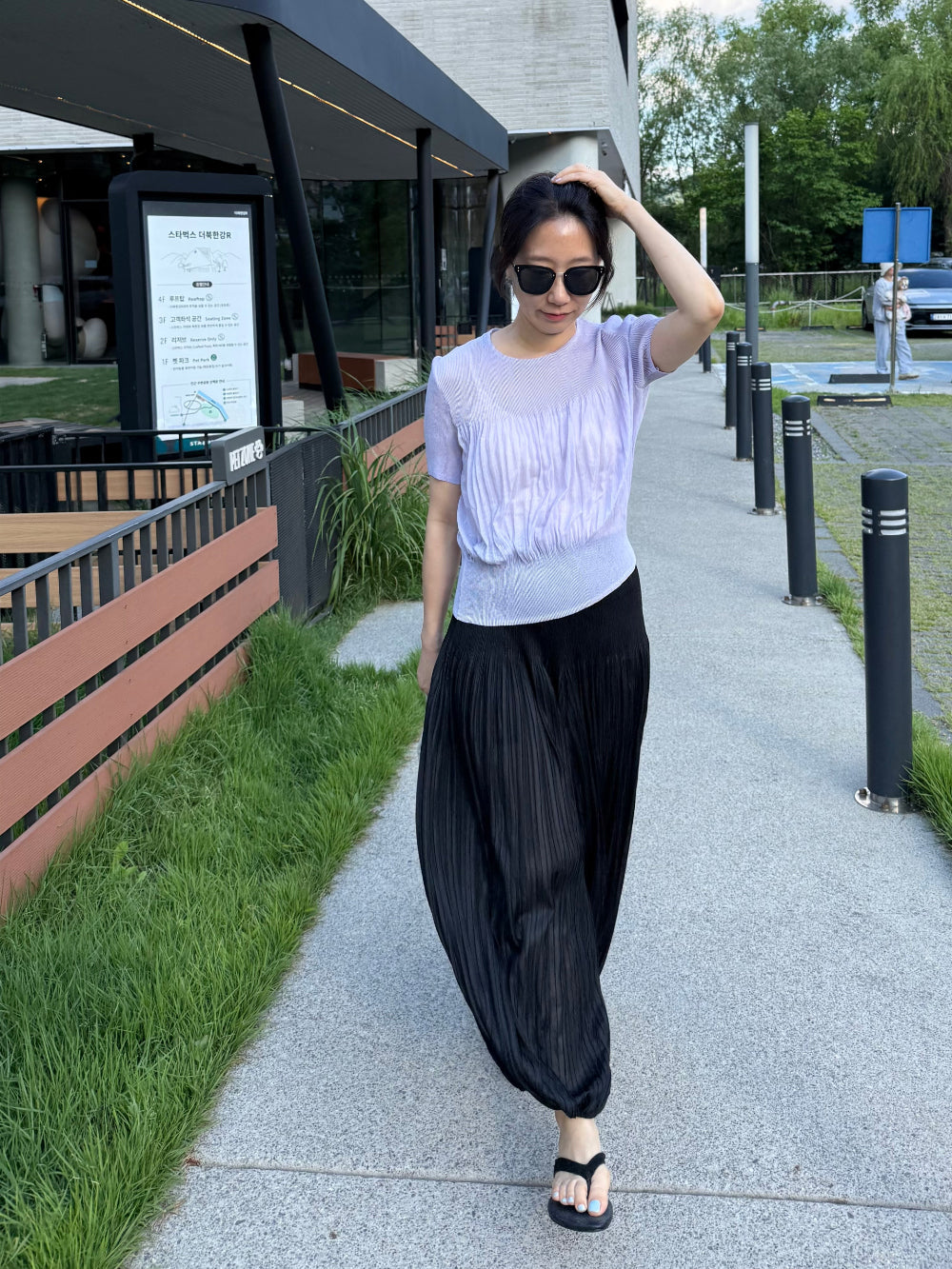 ✨🌿 ❄️셔링 쿨 플리츠 탑 블라우스 │ Shirring Cool Pleats Top Blouse │ Ultra-Light Summer Pleats Tee