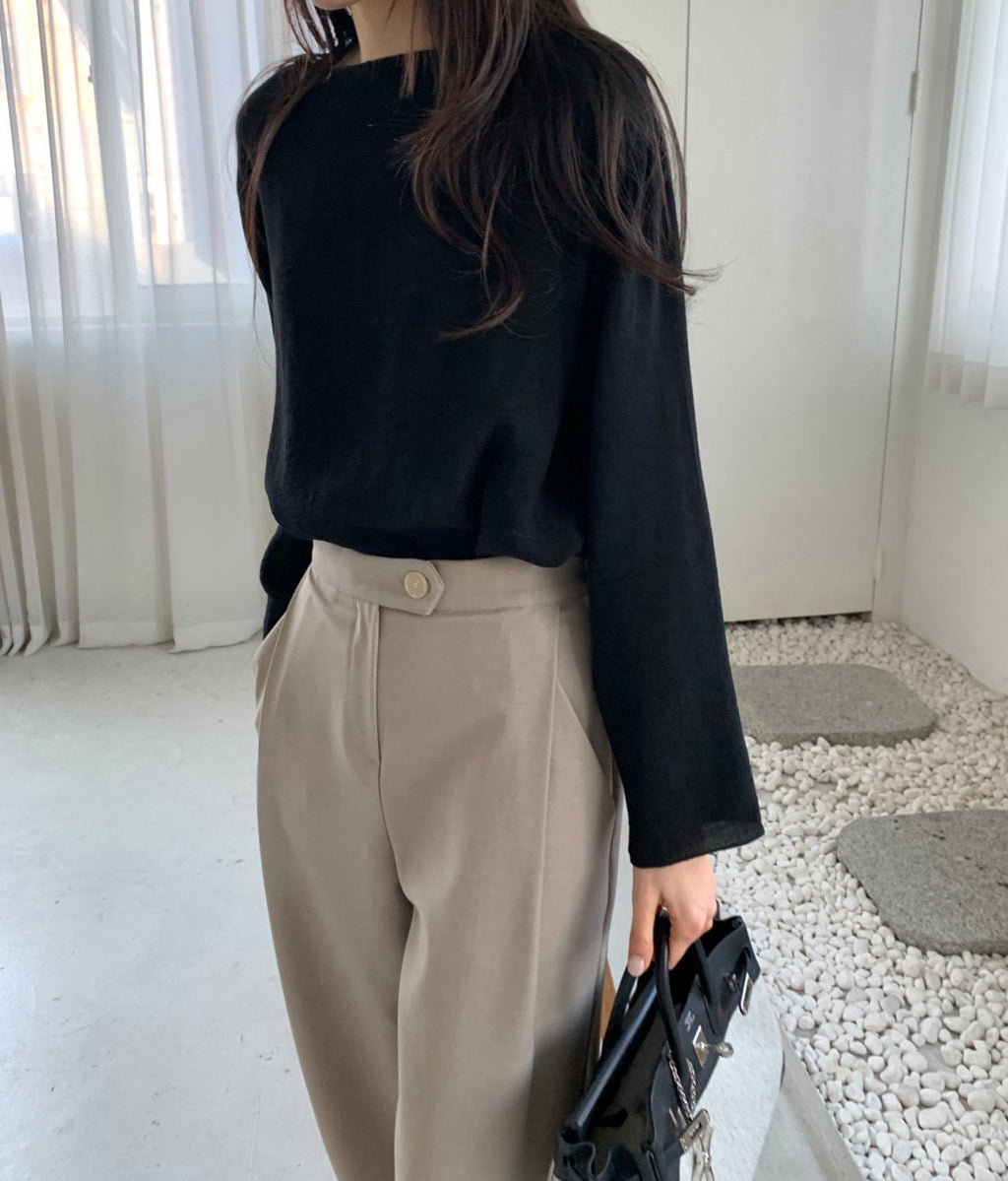 🤎 [국내생산·뒷밴딩] 럭키룸 발란 오비스포 핀턱 팬츠 | Lucky Room Banded Pleated Pants