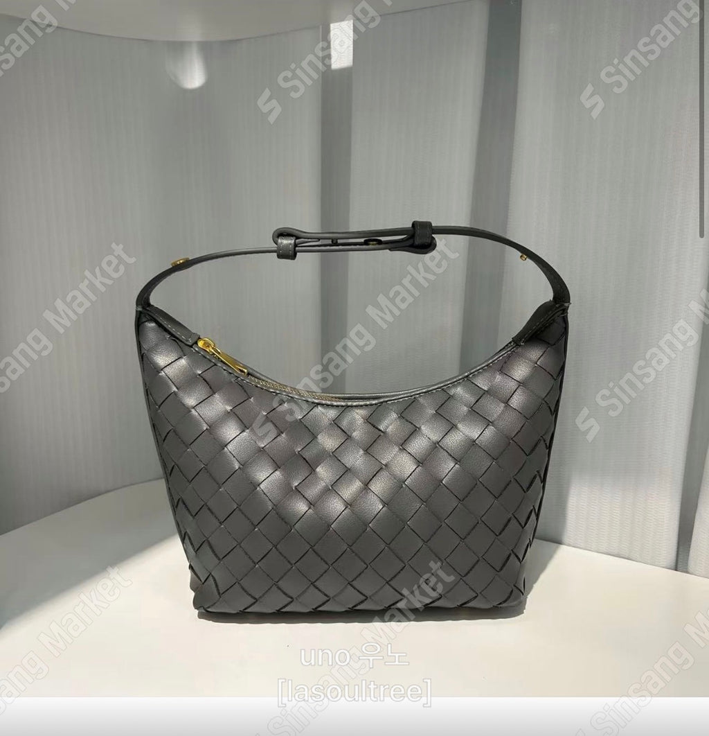 👜 [프리미엄 소가죽 100%] 보테 스타일 미니 윌리 위빙 숄더백 | Premium Genuine Leather Woven Mini Willie Shoulder Bag