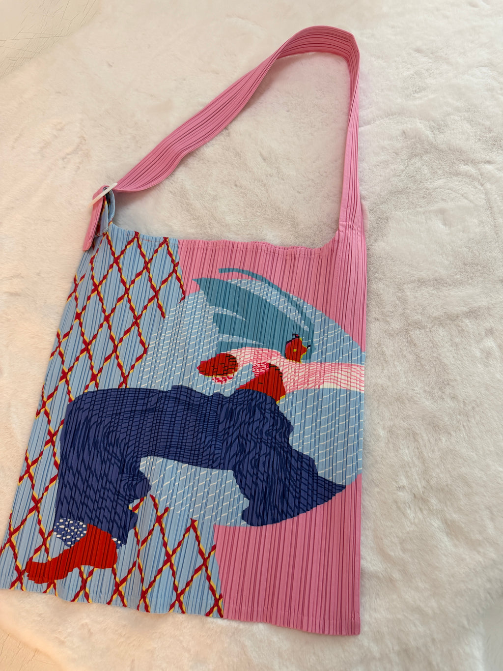 🎨아트 프린팅 플리츠 숄더백 접이식 경량 데일리백 여행용 에코백 감성 일러스트 플리츠백 SONO Art Pleated Shoulder Bag✨