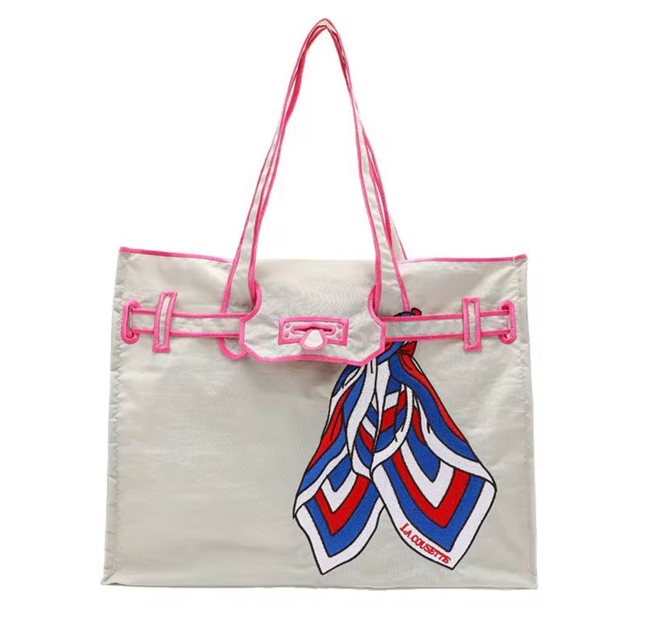 🇯🇵✨👜 일본 유명 에코백 라쿠제토 스카프 시리즈 미디움/ 라지 사이즈  정품퀄리티 그대로!  감성 토트백 데일리백 9컬러 한정수량 |정품느낌 그대로| Lacousette Scarf Series Medium Tote Bag 👜✨
