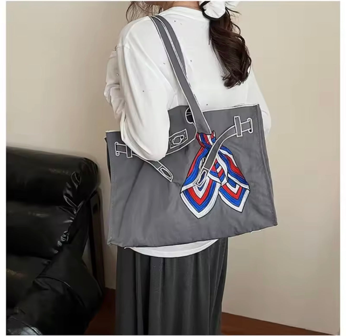 🇯🇵✨👜 일본 유명 에코백 라쿠제토 스카프 시리즈 미디움/ 라지 사이즈  정품퀄리티 그대로!  감성 토트백 데일리백 9컬러 한정수량 |정품느낌 그대로| Lacousette Scarf Series Medium Tote Bag 👜✨