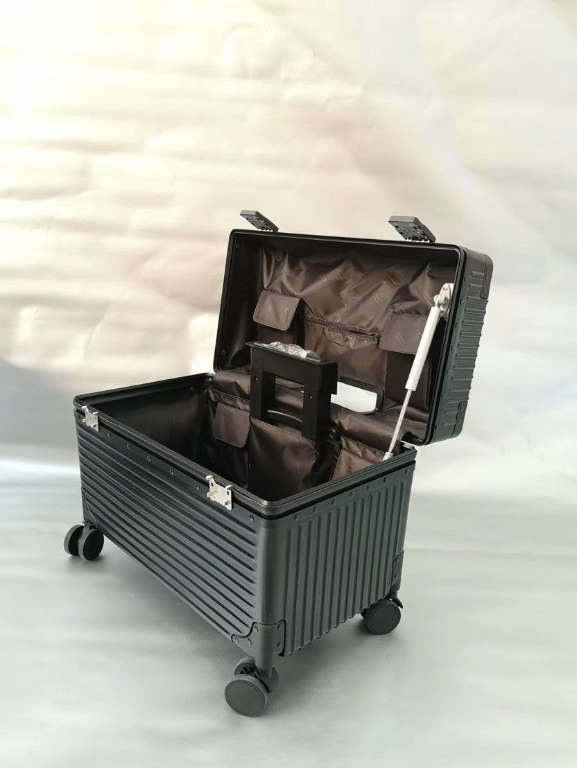🚢🧳 [1차 공동구매 OPEN (5/20 ~ 5/27)] 신형 밥솥 캐리어 18인치 기내용 캐리어 Rice Cooker Carry-On Suitcase 18"｜ABS+PC 초경량｜알루미늄 프레임｜알루미늄 코너가드｜TSA 잠금장치｜사일런트 휠｜블랙·실버·골드