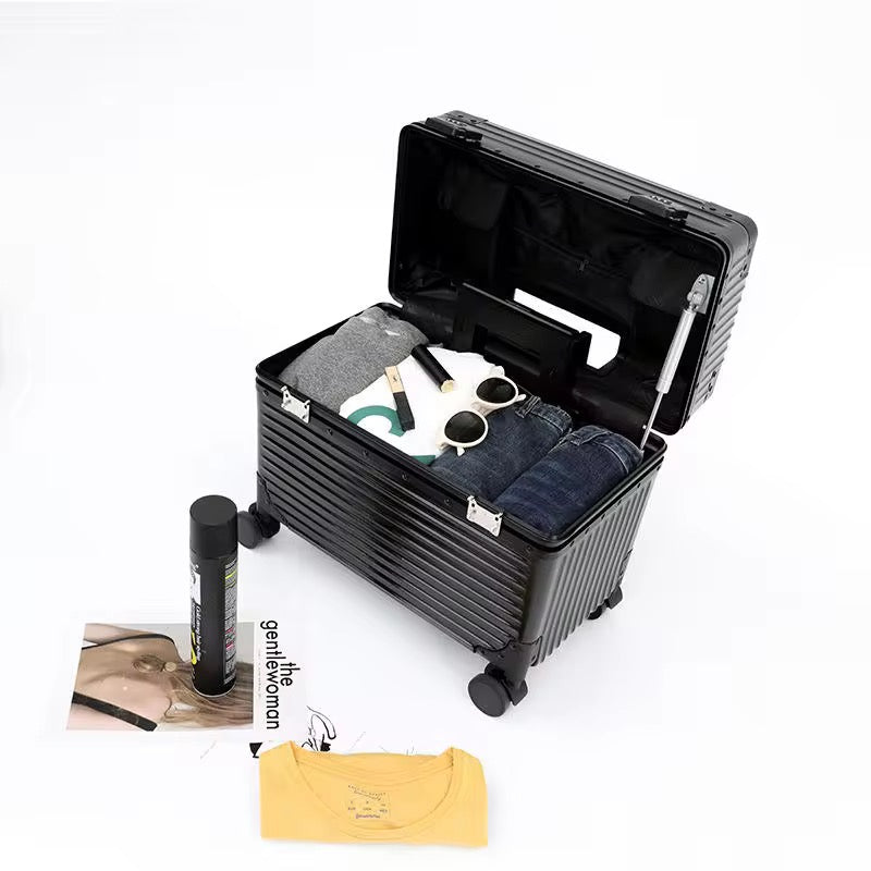 🚢🧳 [1차 공동구매 OPEN (5/20 ~ 5/27)] 신형 밥솥 캐리어 18인치 기내용 캐리어 Rice Cooker Carry-On Suitcase 18"｜ABS+PC 초경량｜알루미늄 프레임｜알루미늄 코너가드｜TSA 잠금장치｜사일런트 휠｜블랙·실버·골드