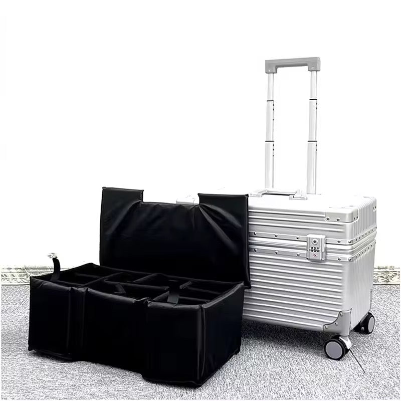 🚢🧳 [1차 공동구매 OPEN (5/20 ~ 5/27)] 신형 밥솥 캐리어 18인치 기내용 캐리어 Rice Cooker Carry-On Suitcase 18"｜ABS+PC 초경량｜알루미늄 프레임｜알루미늄 코너가드｜TSA 잠금장치｜사일런트 휠｜블랙·실버·골드