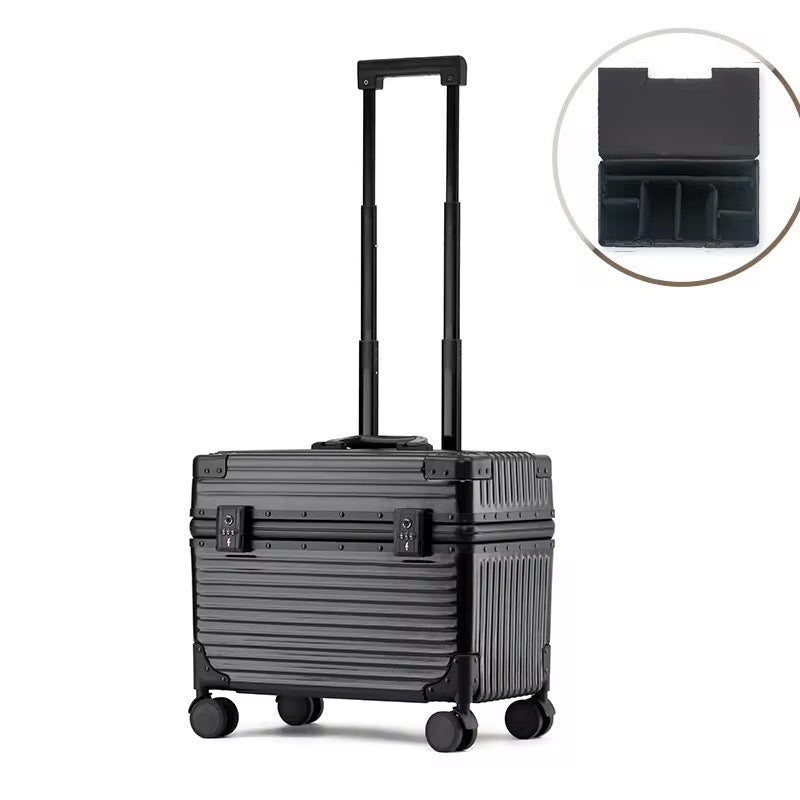 🚢🧳 [1차 공동구매 OPEN (5/20 ~ 5/27)] 신형 밥솥 캐리어 18인치 기내용 캐리어 Rice Cooker Carry-On Suitcase 18"｜ABS+PC 초경량｜알루미늄 프레임｜알루미늄 코너가드｜TSA 잠금장치｜사일런트 휠｜블랙·실버·골드