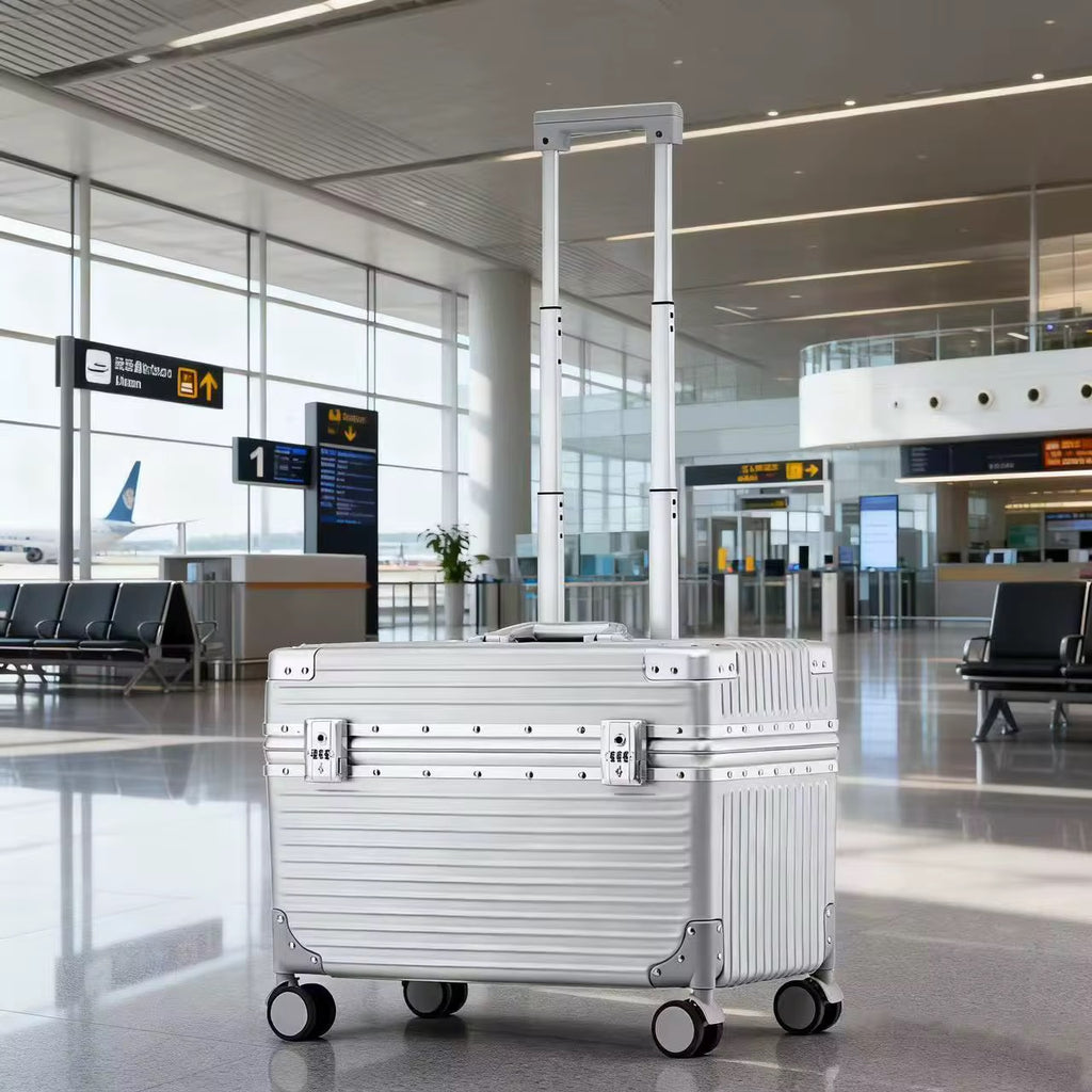 🚢🧳 [1차 공동구매 OPEN (5/20 ~ 5/27)] 신형 밥솥 캐리어 18인치 기내용 캐리어 Rice Cooker Carry-On Suitcase 18"｜ABS+PC 초경량｜알루미늄 프레임｜알루미늄 코너가드｜TSA 잠금장치｜사일런트 휠｜블랙·실버·골드