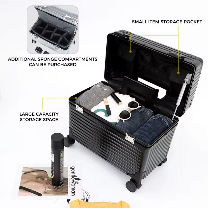 🚢🧳 [1차 공동구매 OPEN (5/20 ~ 5/27)] 신형 밥솥 캐리어 18인치 기내용 캐리어 Rice Cooker Carry-On Suitcase 18"｜ABS+PC 초경량｜알루미늄 프레임｜알루미늄 코너가드｜TSA 잠금장치｜사일런트 휠｜블랙·실버·골드