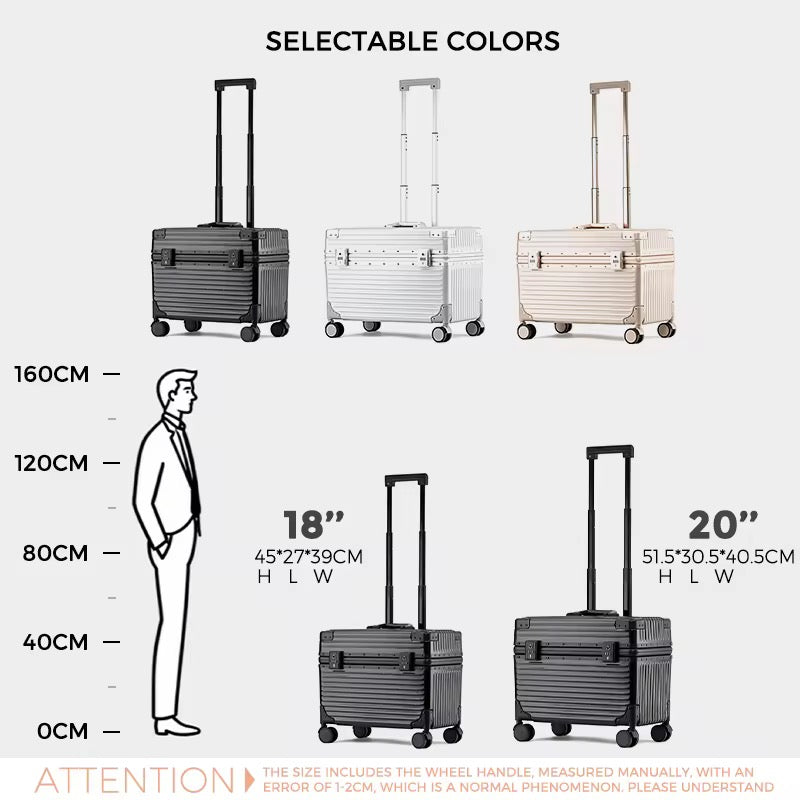 🚢🧳 [1차 공동구매 OPEN (5/20 ~ 5/27)] 신형 밥솥 캐리어 18인치 기내용 캐리어 Rice Cooker Carry-On Suitcase 18"｜ABS+PC 초경량｜알루미늄 프레임｜알루미늄 코너가드｜TSA 잠금장치｜사일런트 휠｜블랙·실버·골드