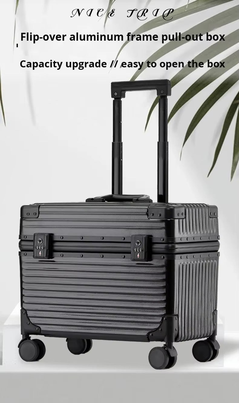 🚢🧳 [1차 공동구매 OPEN (5/20 ~ 5/27)] 신형 밥솥 캐리어 18인치 기내용 캐리어 Rice Cooker Carry-On Suitcase 18"｜ABS+PC 초경량｜알루미늄 프레임｜알루미늄 코너가드｜TSA 잠금장치｜사일런트 휠｜블랙·실버·골드