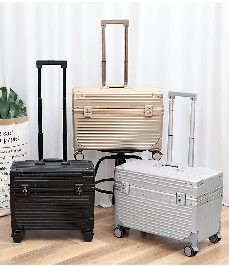🚢🧳 [1차 공동구매 OPEN (5/20 ~ 5/27)] 신형 밥솥 캐리어 18인치 기내용 캐리어 Rice Cooker Carry-On Suitcase 18"｜ABS+PC 초경량｜알루미늄 프레임｜알루미늄 코너가드｜TSA 잠금장치｜사일런트 휠｜블랙·실버·골드