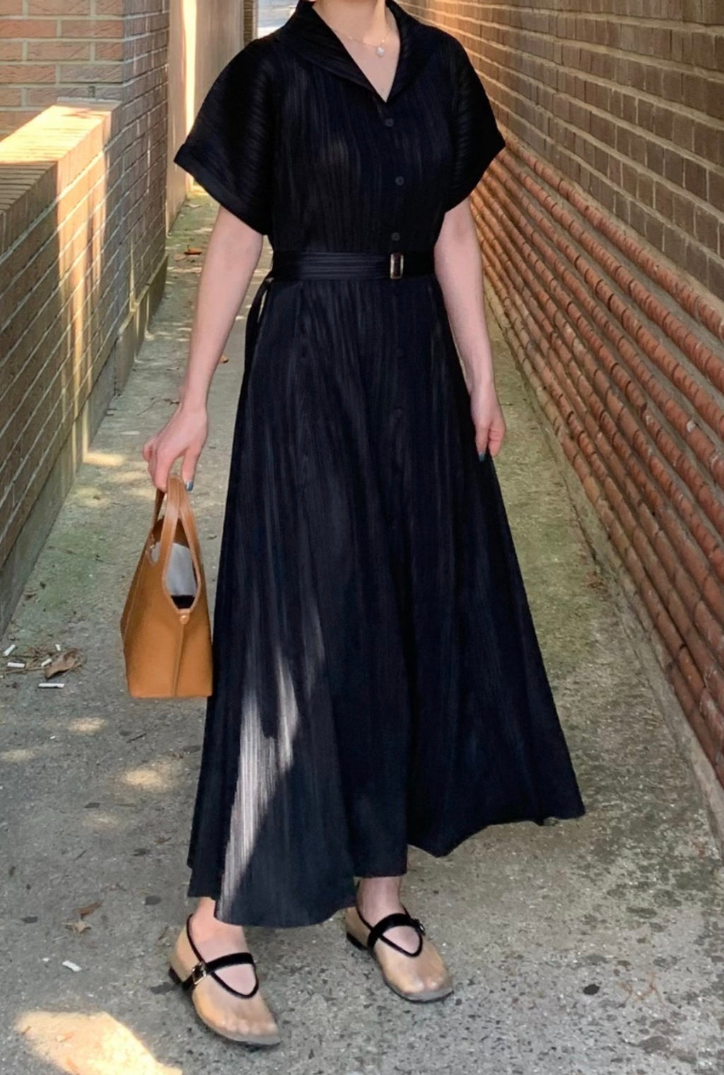 ✨고퀄 벨트 플리츠 원피스 세트 💫 Premium High-Quality Belt Pleated Long Dress Set | 백화점 퀄리티 플리츠 원피스 · 프리미엄 플리츠 드레스 · 고급 여행룩 · 하객룩✨