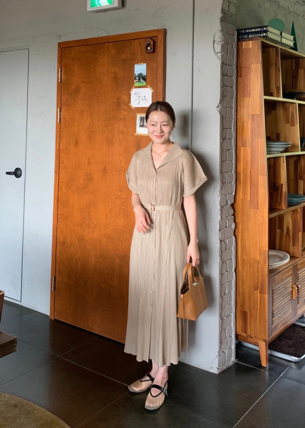✨고퀄 벨트 플리츠 원피스 세트 💫 Premium High-Quality Belt Pleated Long Dress Set | 백화점 퀄리티 플리츠 원피스 · 프리미엄 플리츠 드레스 · 고급 여행룩 · 하객룩✨