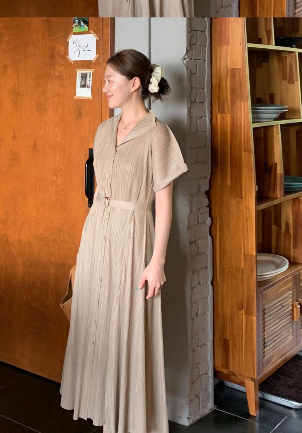 ✨고퀄 벨트 플리츠 원피스 세트 💫 Premium High-Quality Belt Pleated Long Dress Set | 백화점 퀄리티 플리츠 원피스 · 프리미엄 플리츠 드레스 · 고급 여행룩 · 하객룩✨