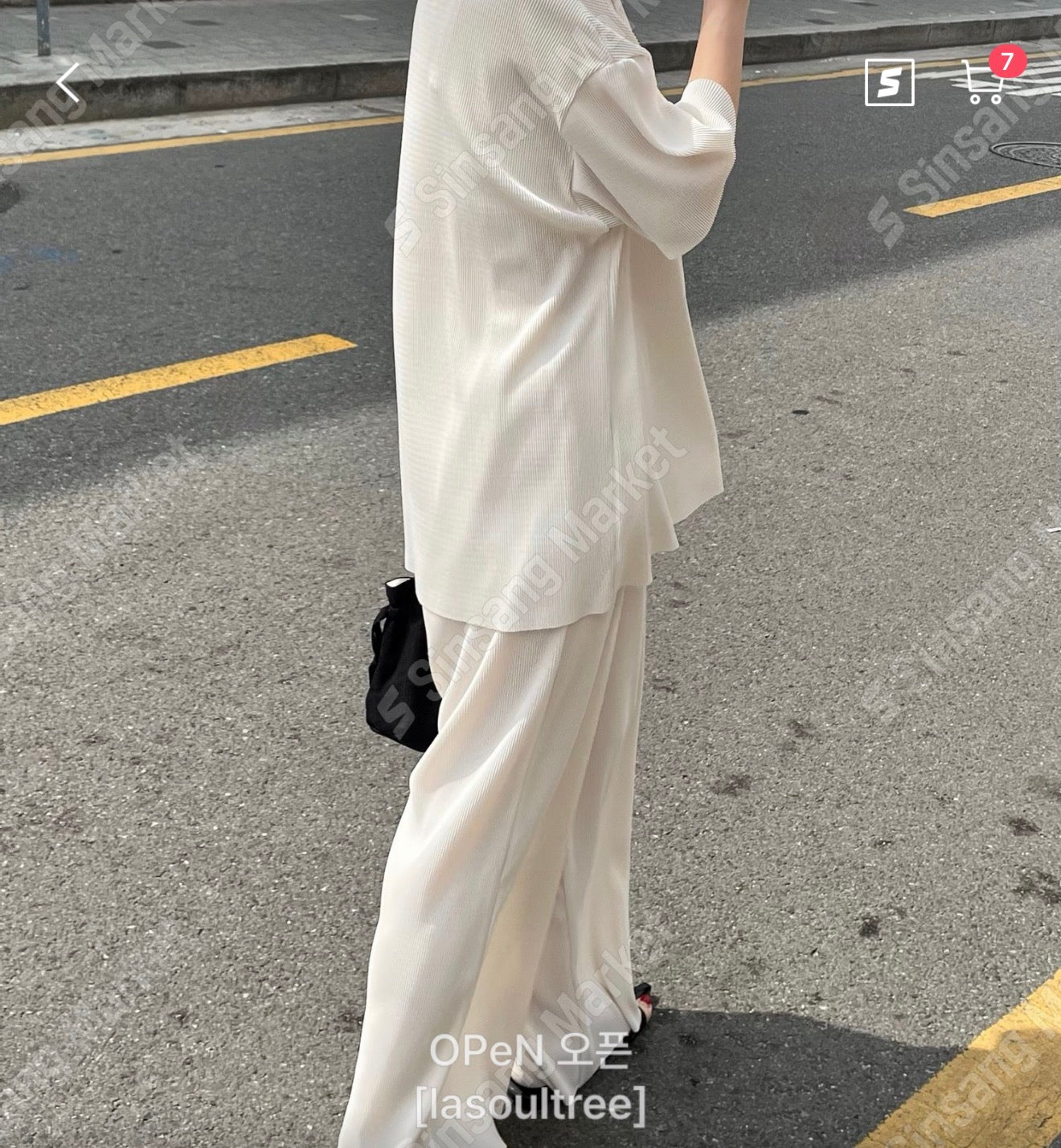 [88까지]✨오픈 벤타 럭스 플리츠 팬츠 세트 🤍 Open Venta Luxe Pleated Wide Pants Two-Piece Set | 프리미엄 고밀도 플리츠 · 우아한 촤르르핏 · 체형커버 롱탑 · 한여름 쿨링 셋업 · 고급 리조트룩✨