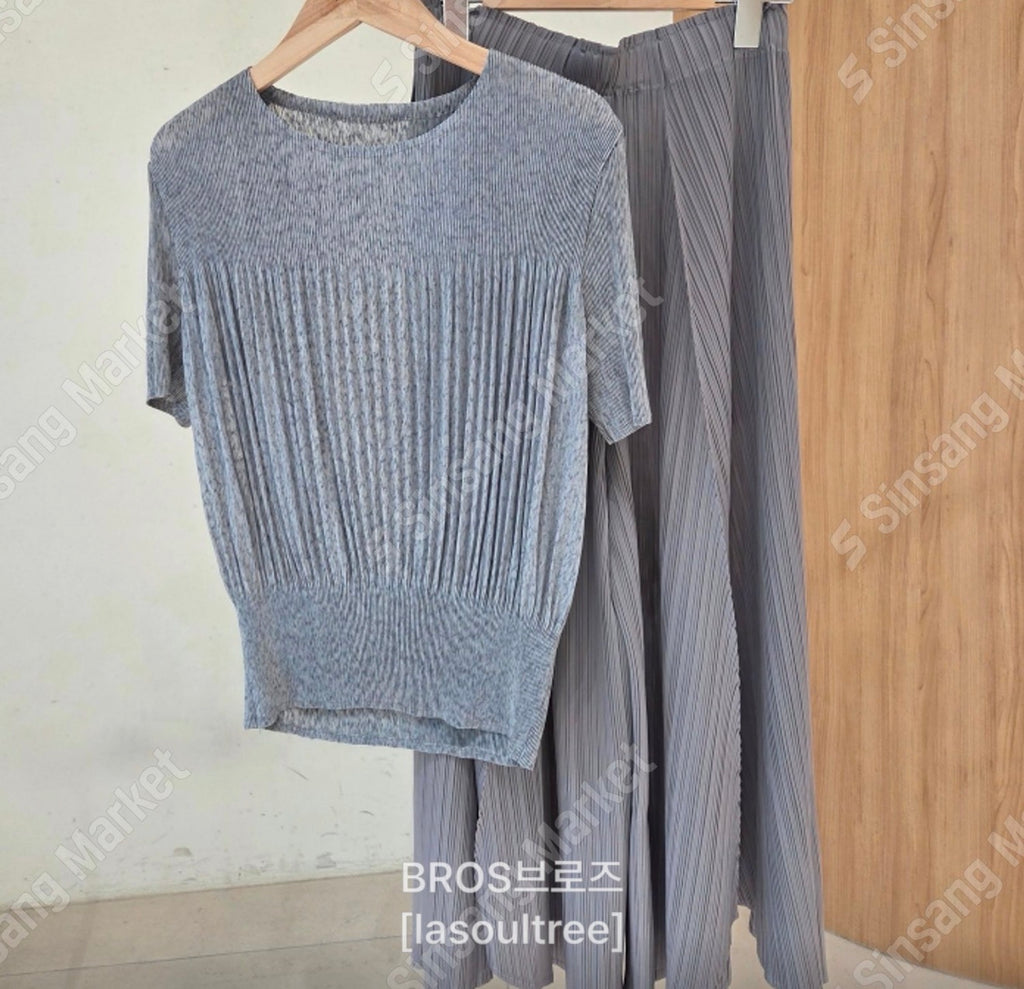 ✨🌿 ❄️셔링 쿨 플리츠 탑 블라우스 │ Shirring Cool Pleats Top Blouse │ Ultra-Light Summer Pleats Tee
