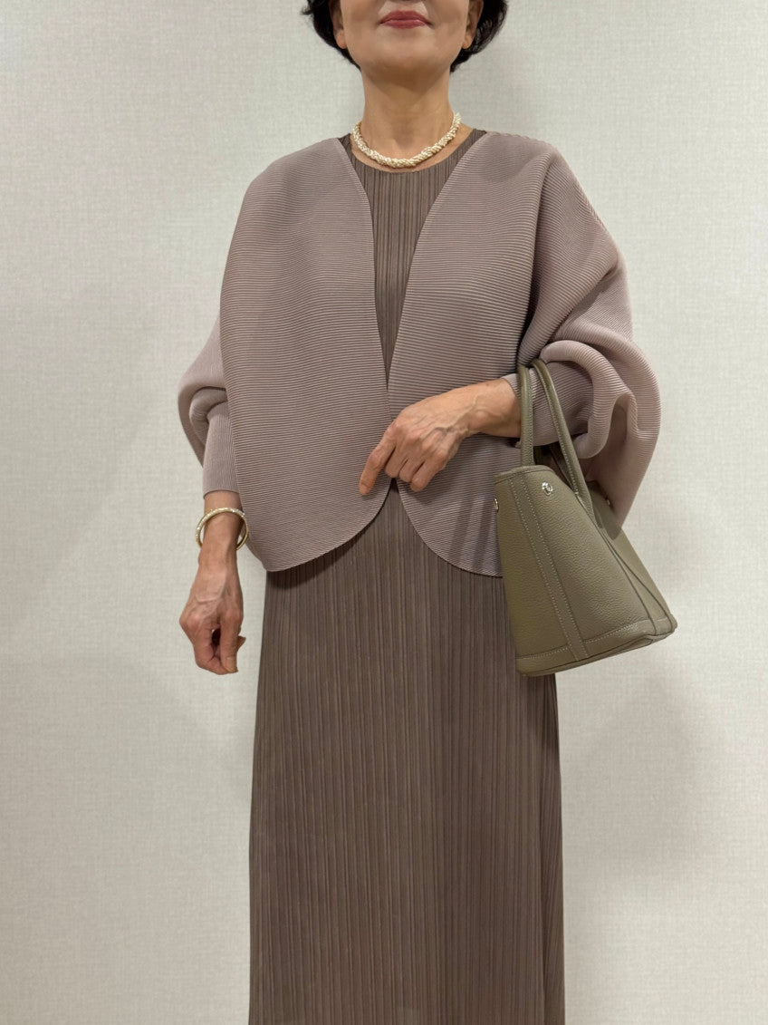 🤍 [99까지 가능] 라운드 플리츠 루즈핏 소매 볼륨 가디건 🤍 Round Pleated Volume Sleeve Bolero Cardigan