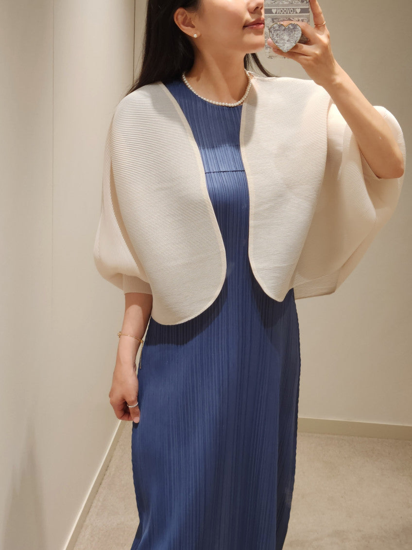 🤍 [99까지 가능] 라운드 플리츠 루즈핏 소매 볼륨 가디건 🤍 Round Pleated Volume Sleeve Bolero Cardigan