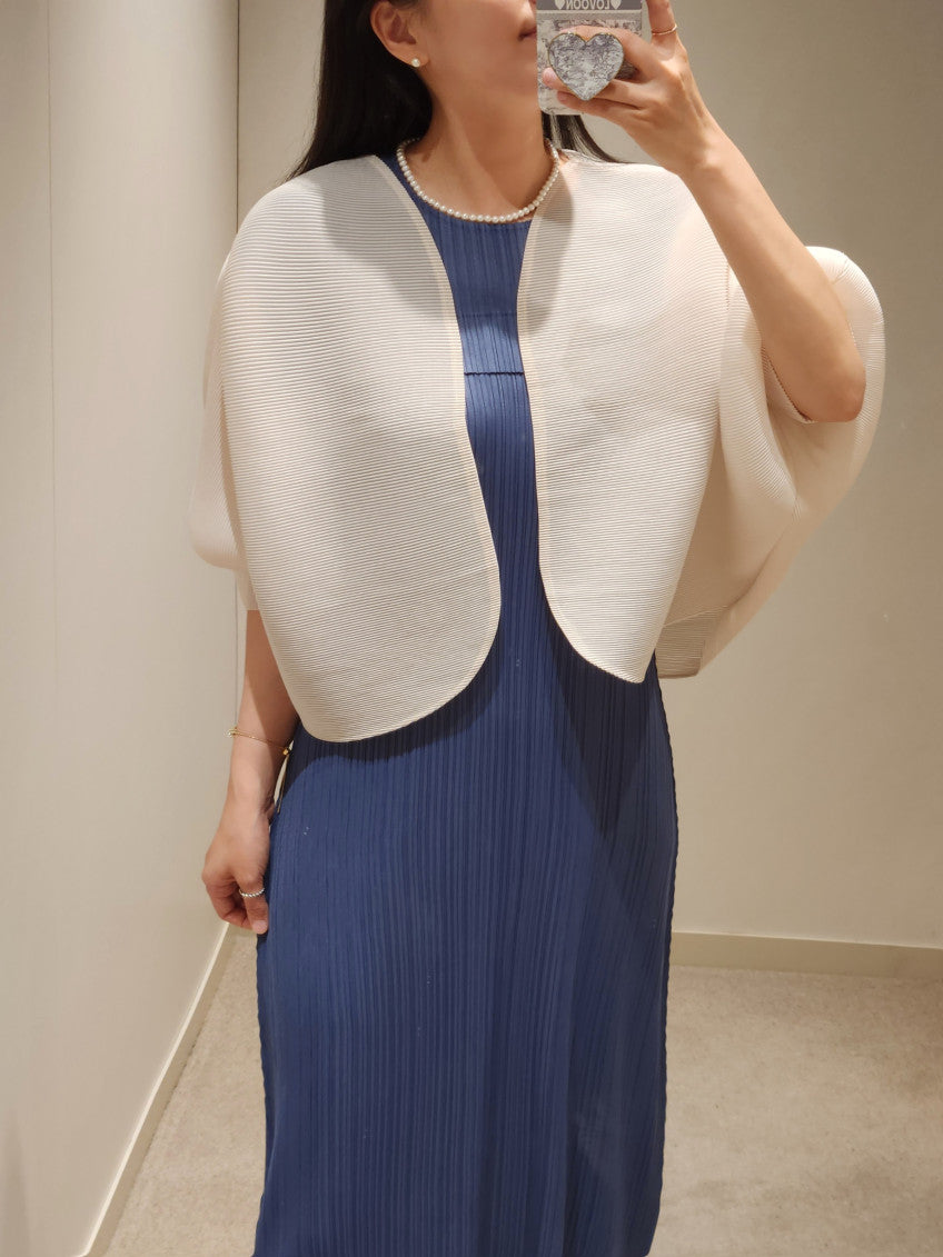 🤍 [99까지 가능] 라운드 플리츠 루즈핏 소매 볼륨 가디건 🤍 Round Pleated Volume Sleeve Bolero Cardigan