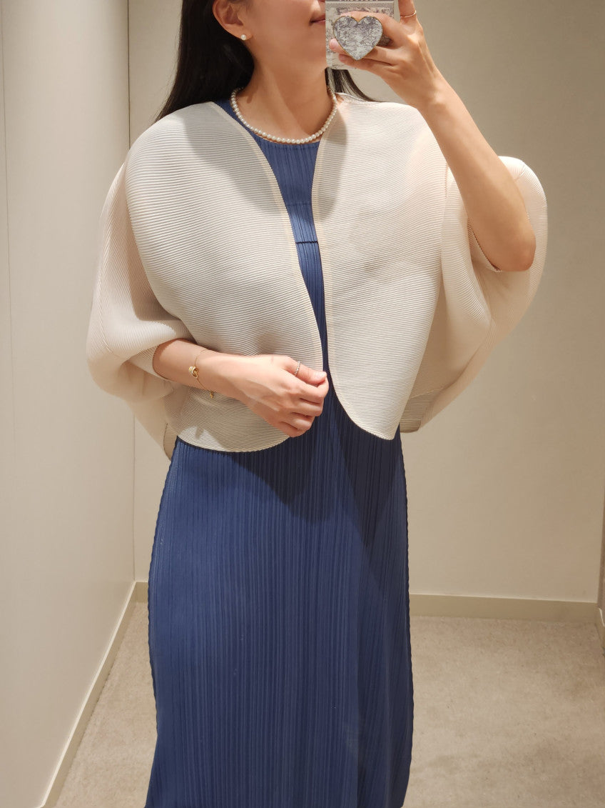 🤍 [99까지 가능] 라운드 플리츠 루즈핏 소매 볼륨 가디건 🤍 Round Pleated Volume Sleeve Bolero Cardigan