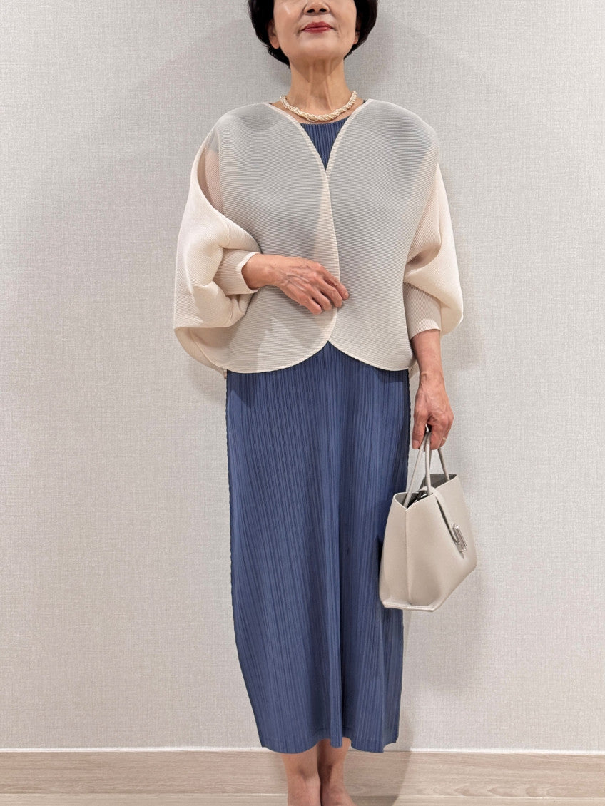 🤍 [99까지 가능] 라운드 플리츠 루즈핏 소매 볼륨 가디건 🤍 Round Pleated Volume Sleeve Bolero Cardigan