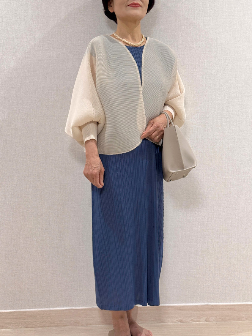 🤍 [99까지 가능] 라운드 플리츠 루즈핏 소매 볼륨 가디건 🤍 Round Pleated Volume Sleeve Bolero Cardigan
