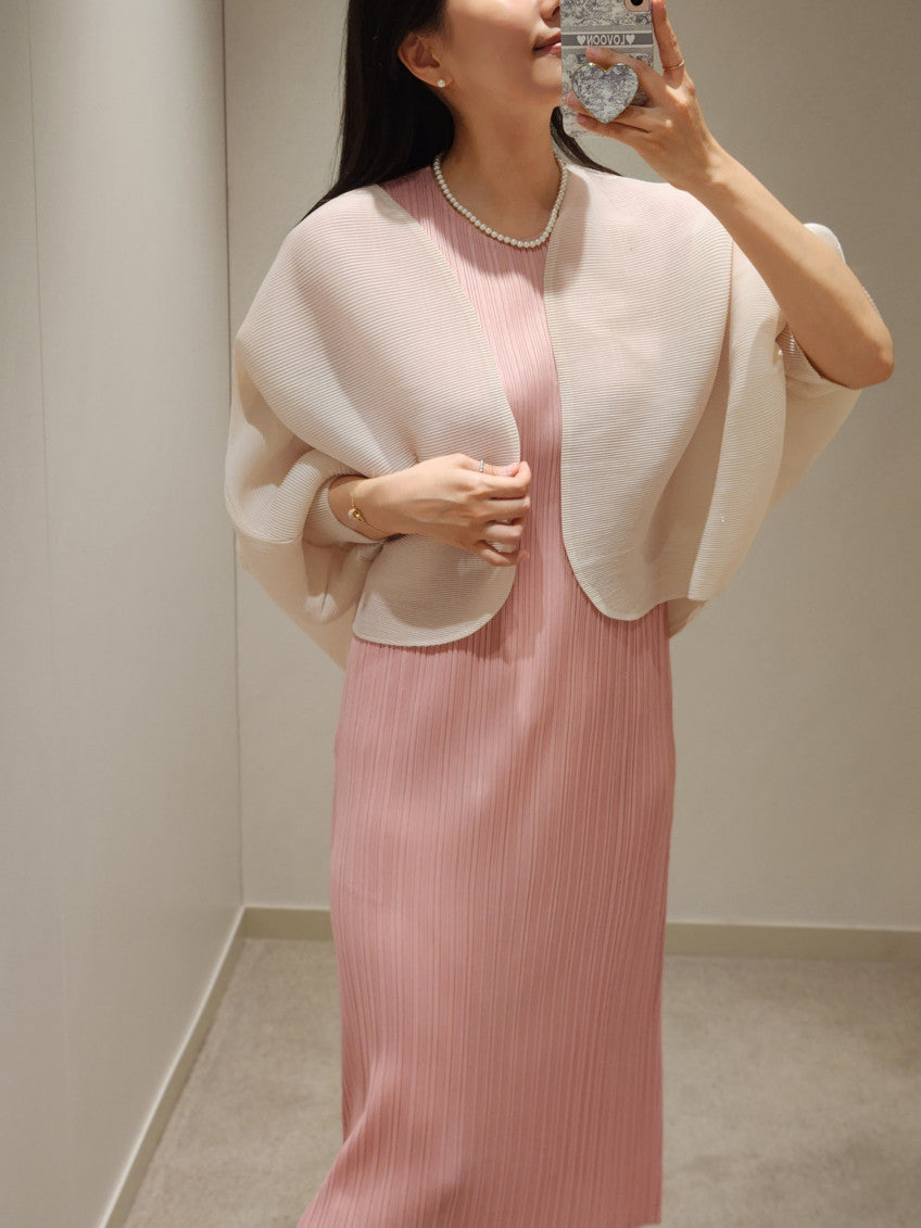 🤍 [99까지 가능] 라운드 플리츠 루즈핏 소매 볼륨 가디건 🤍 Round Pleated Volume Sleeve Bolero Cardigan