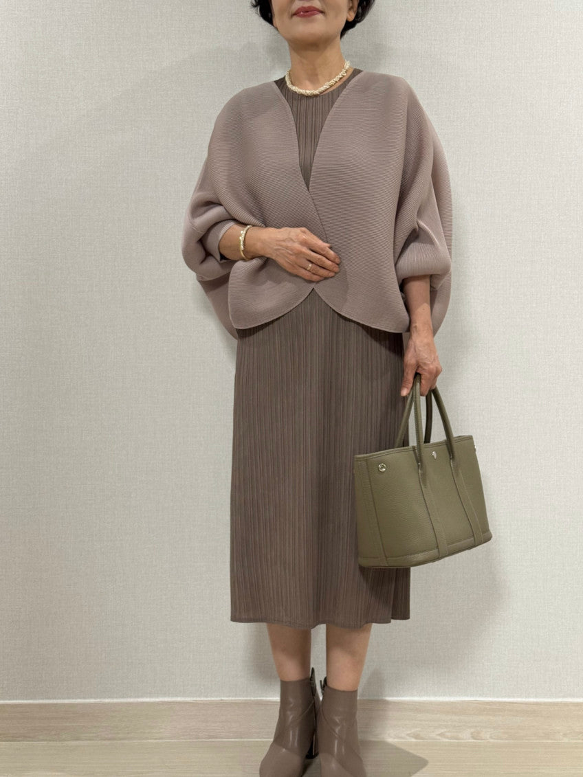 🤍 [99까지 가능] 라운드 플리츠 루즈핏 소매 볼륨 가디건 🤍 Round Pleated Volume Sleeve Bolero Cardigan