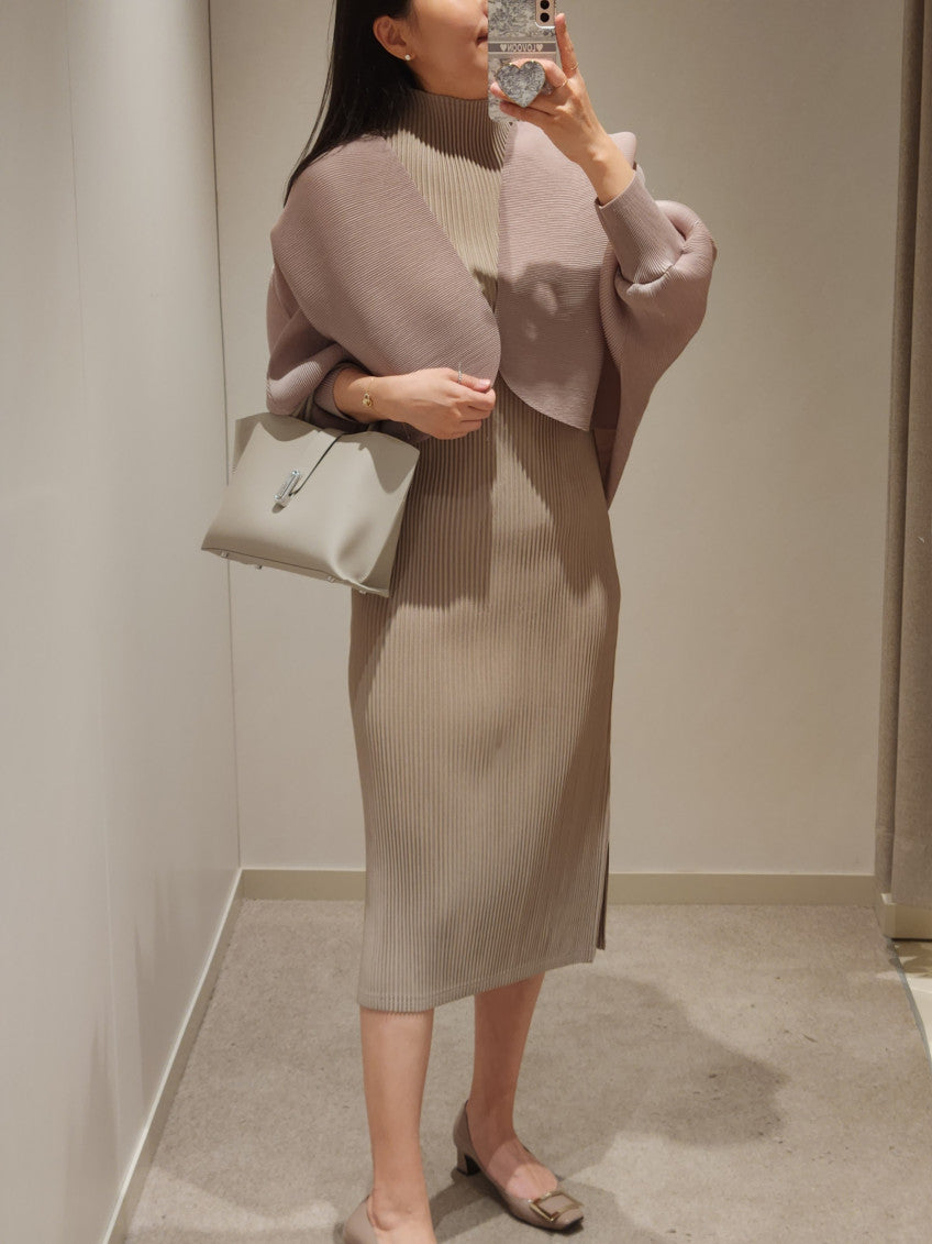 🤍 [99까지 가능] 라운드 플리츠 루즈핏 소매 볼륨 가디건 🤍 Round Pleated Volume Sleeve Bolero Cardigan