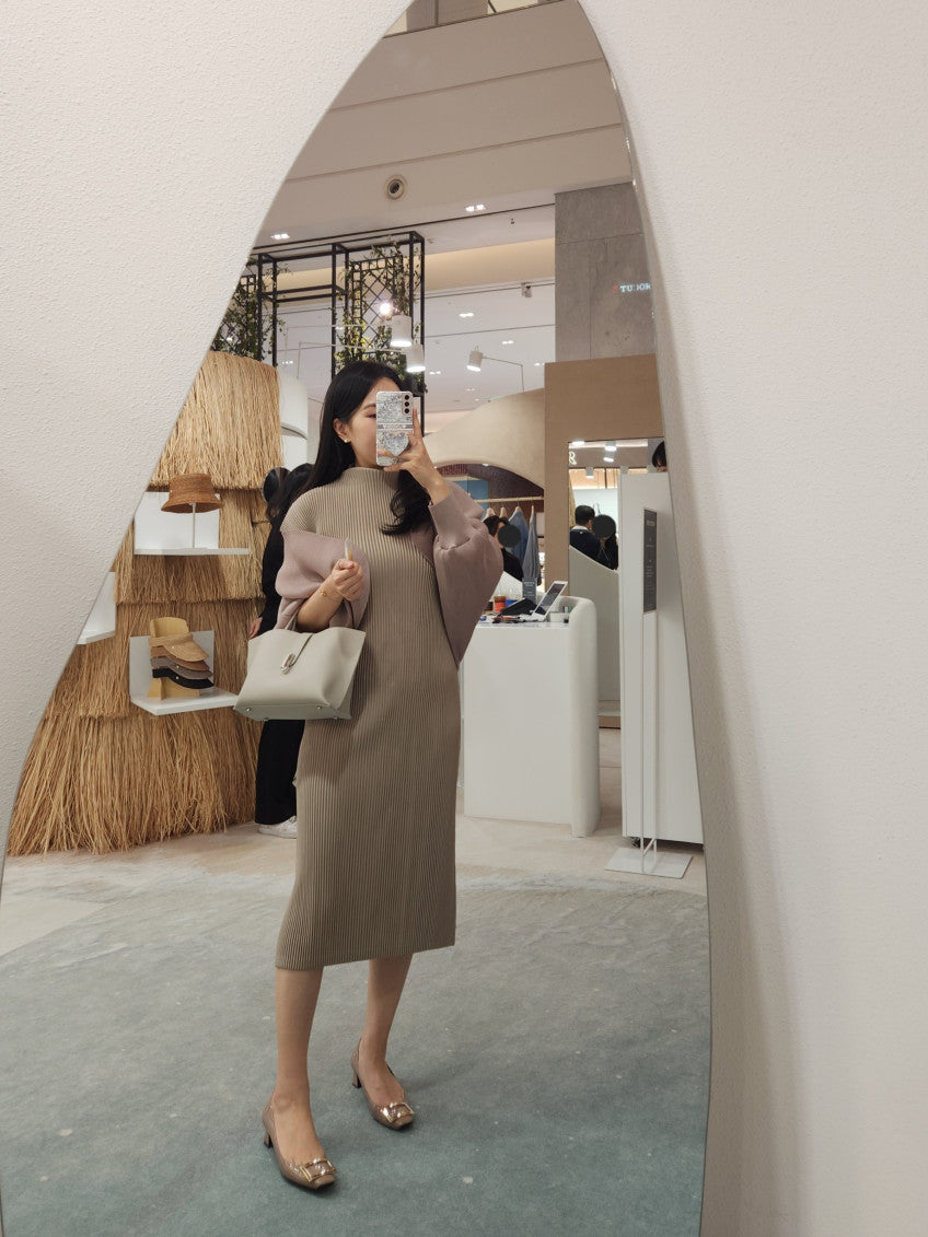 🤍 [99까지 가능] 라운드 플리츠 루즈핏 소매 볼륨 가디건 🤍 Round Pleated Volume Sleeve Bolero Cardigan