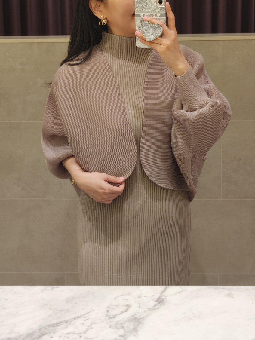 🤍 [99까지 가능] 라운드 플리츠 루즈핏 소매 볼륨 가디건 🤍 Round Pleated Volume Sleeve Bolero Cardigan
