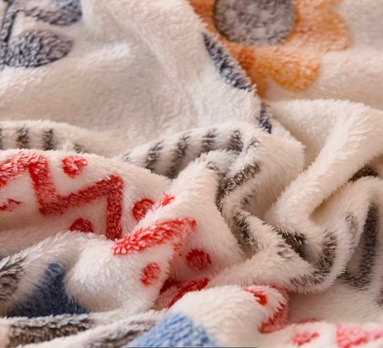 포근 겨울 감성 보헤미안 털 이불(이불 Only)/ Cozy Bohemian Winter Blanket – One-Piece Ultra Warm Quilt